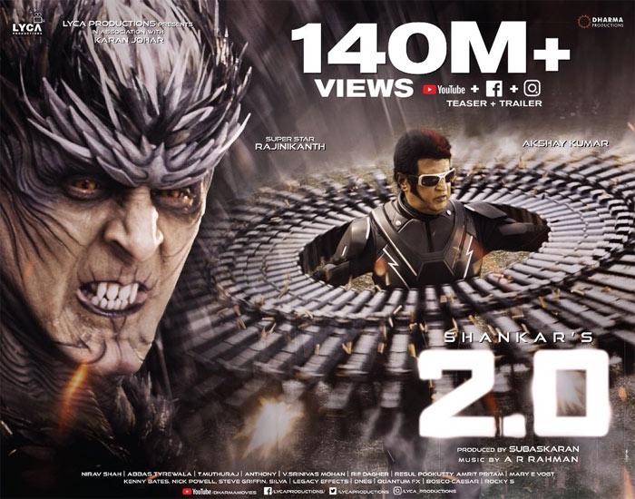 Record Views to 2.O Trailer