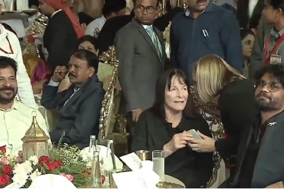 Revanth Reddy and Nagarjuna Sit Side-by-Side at Banquet