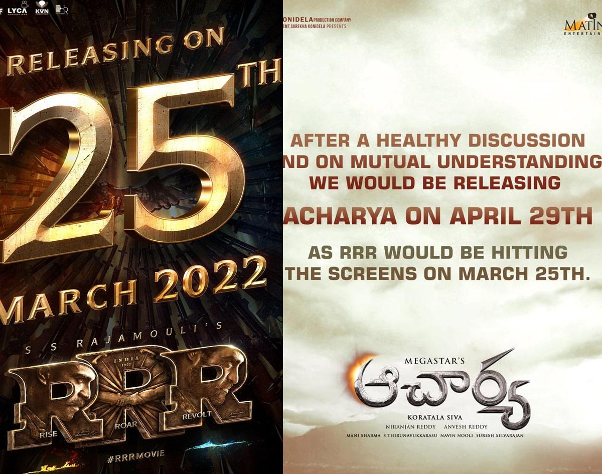 RRR and Acharya release dates confirmed 