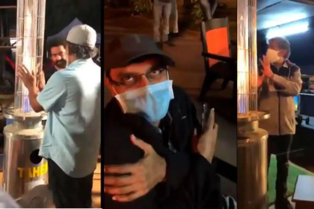 RRR team Shiver in Cold Amid Night Shoot