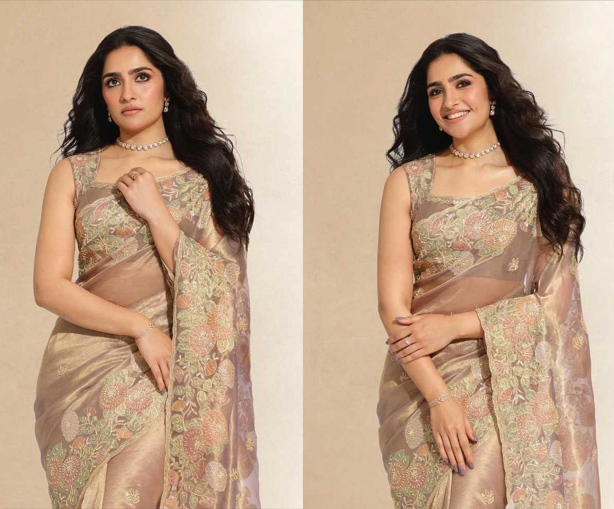 Rukmini Vasanth latest saree look
