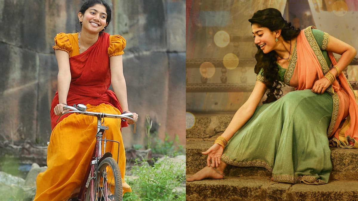 Sai Pallavi half saree style in Love story and Virata parvam