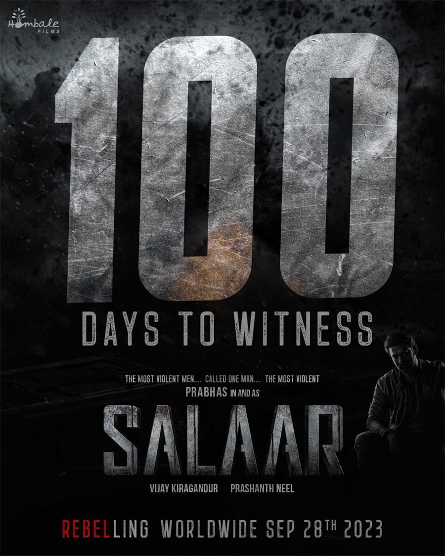 Salaar coming to cinemas in 100 days!