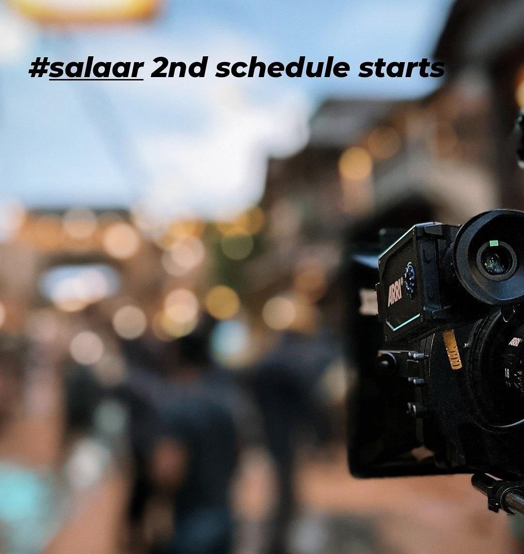 Salaar second schedule begins