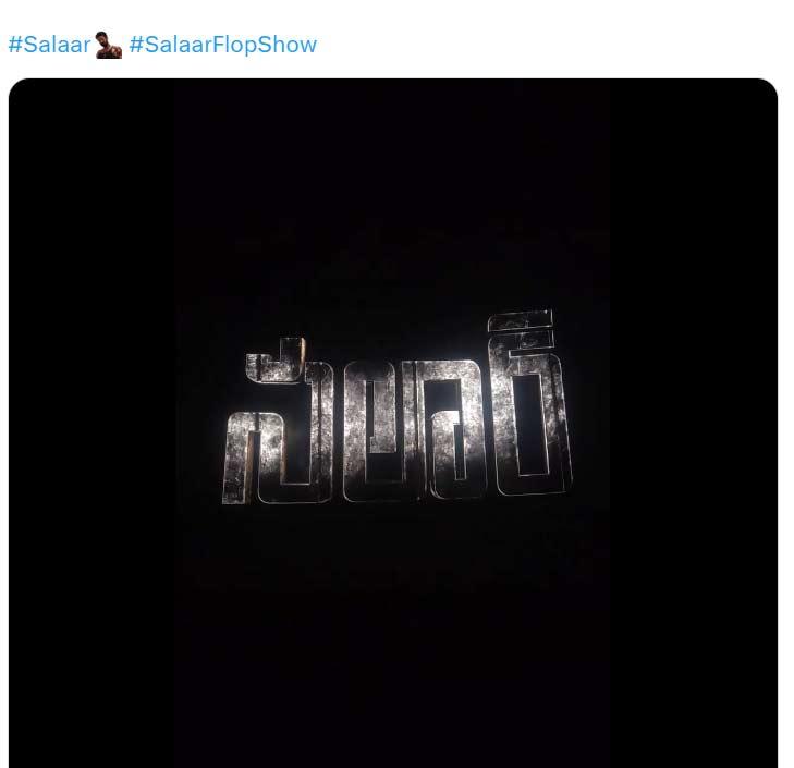 SalaarFlopShow hashtag trends on twitter X