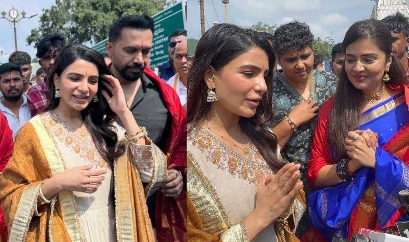  Samantha and Raj Nidimoru visited the Tirumala Tirupati 