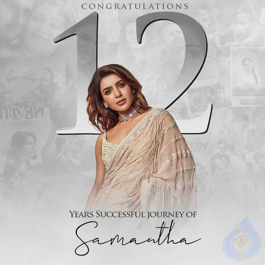 Samantha has completed 12 years as an actress