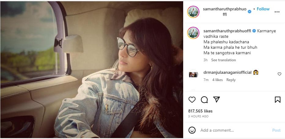 Shaakuntalam disaster: Samantha post goes viral