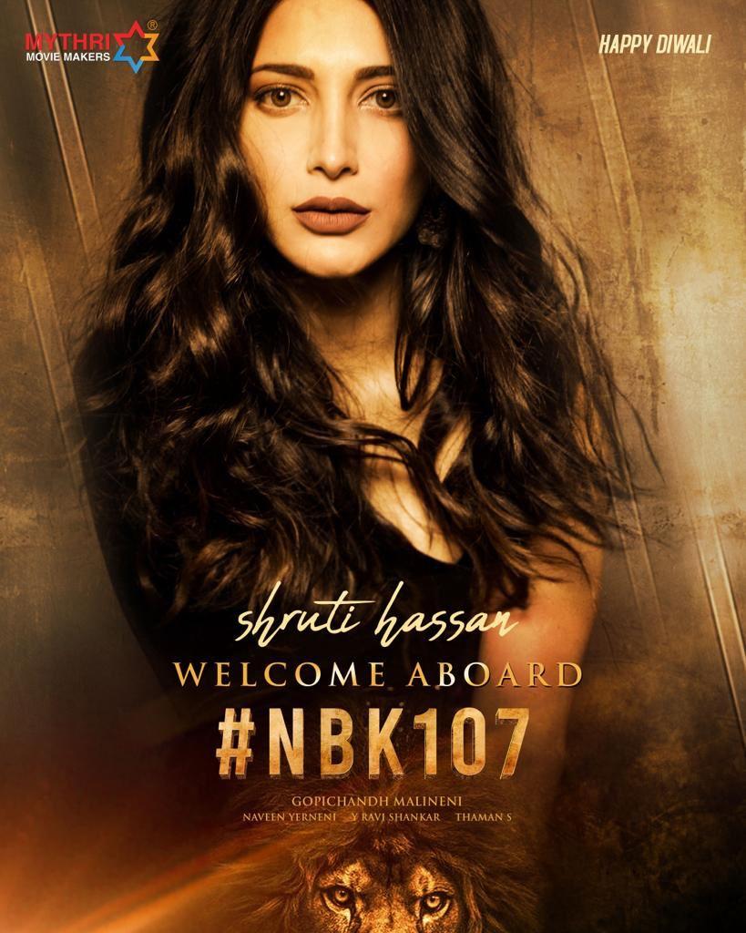 Shruti Haasan Comes Aboard NBK107