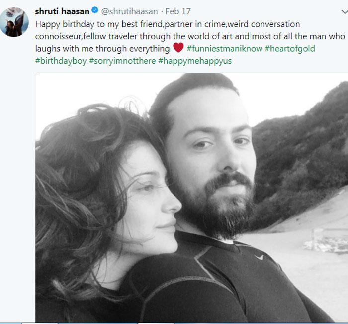 Shruti Haasan reveals her partner in crime