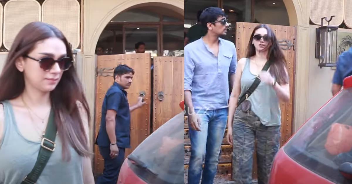 Siddharth and Aditi Rao at Mumbai restaurant