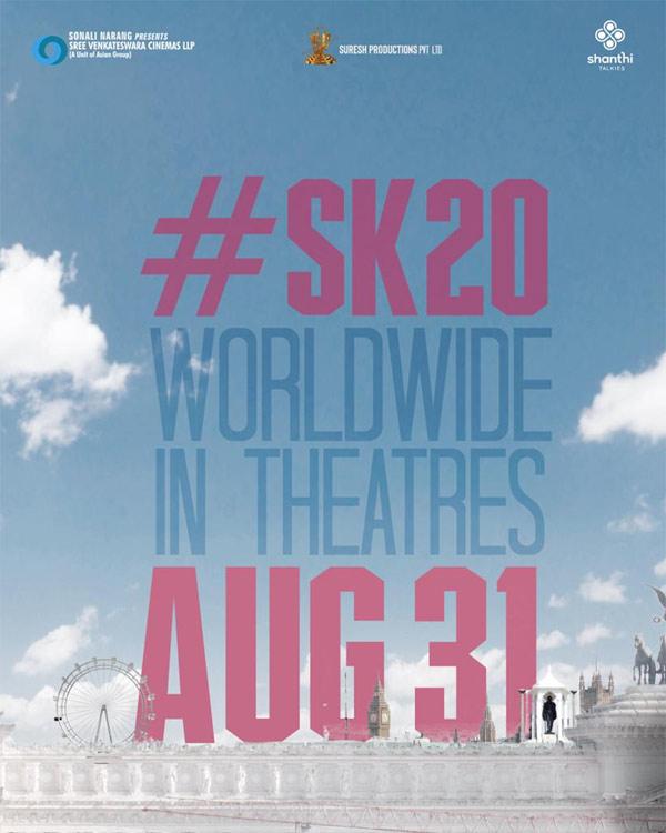 SK20 Releasing In Telugu & Tamil On August 31st