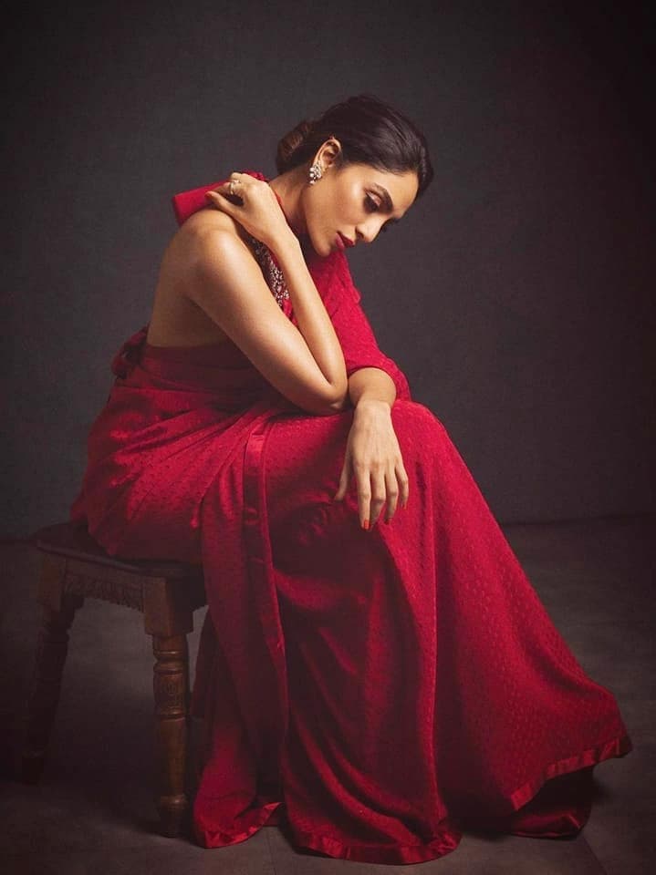 Sobhita Dhulipala In Red Saree