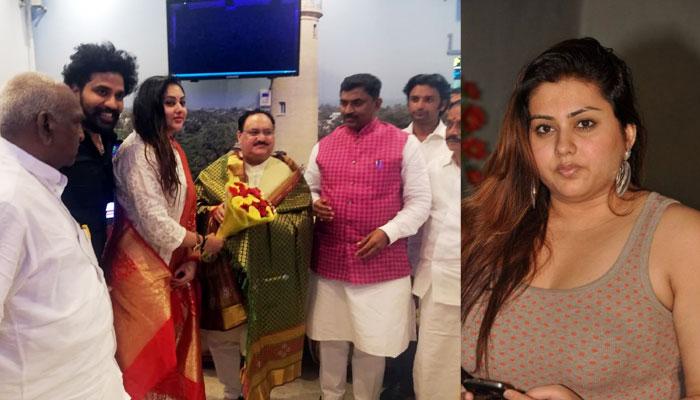 South Hot Actress joins BJP.. in presence JP Nadda