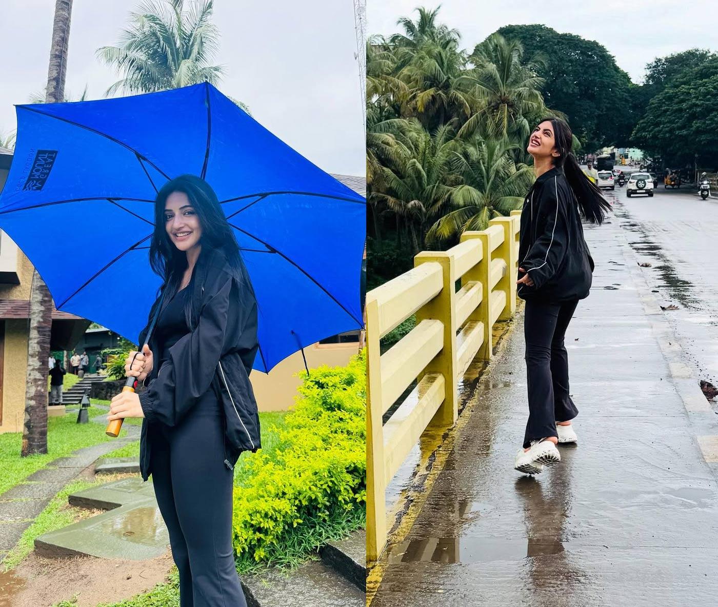 Sreeleela Enjoy Rain