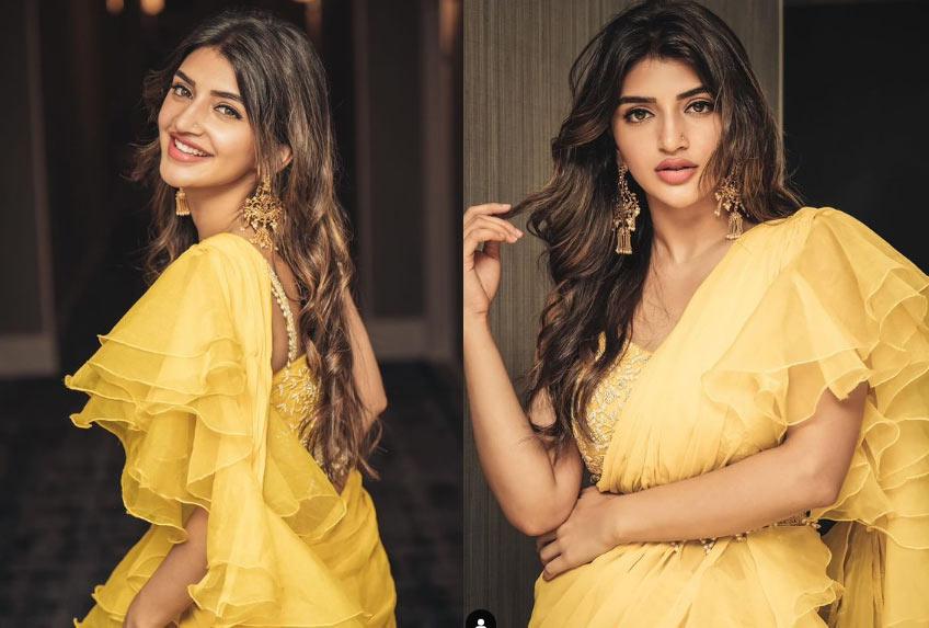SreeLeela sparkles in yellow