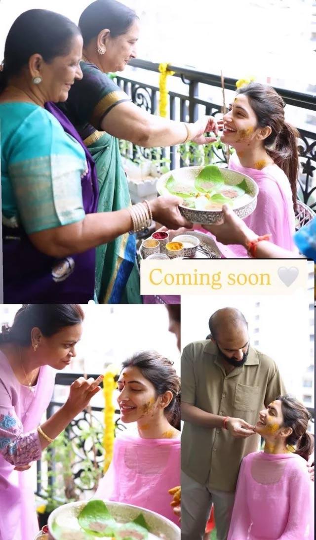 Sreeleela Sparks Wedding Rumours With Haldi Pics