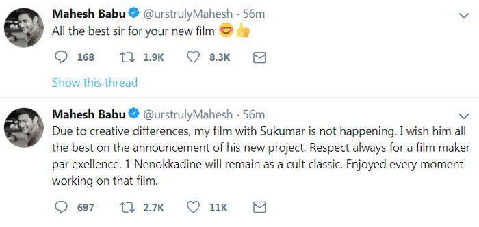 Super star Mahesh Shelves Sukumarâ€™s project