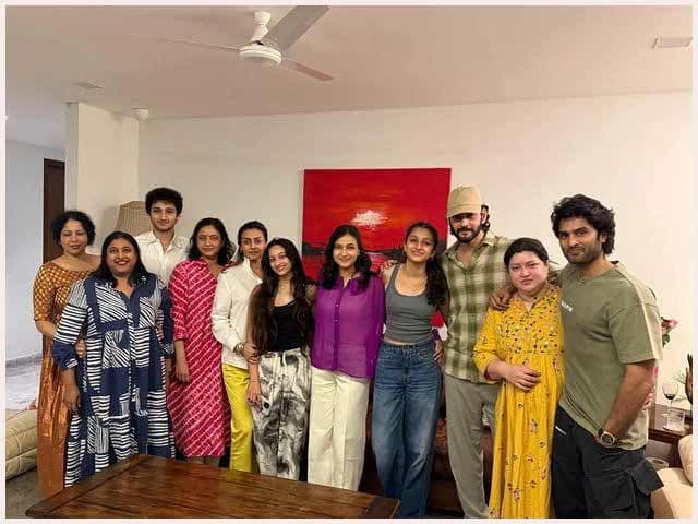 Superstar Mahesh at sister birthday party