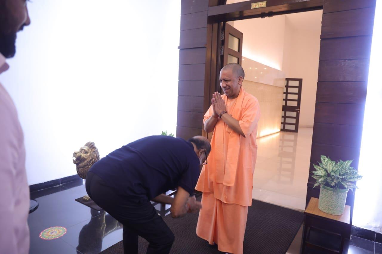 Superstar Rajinikanth who planted UP CM legs