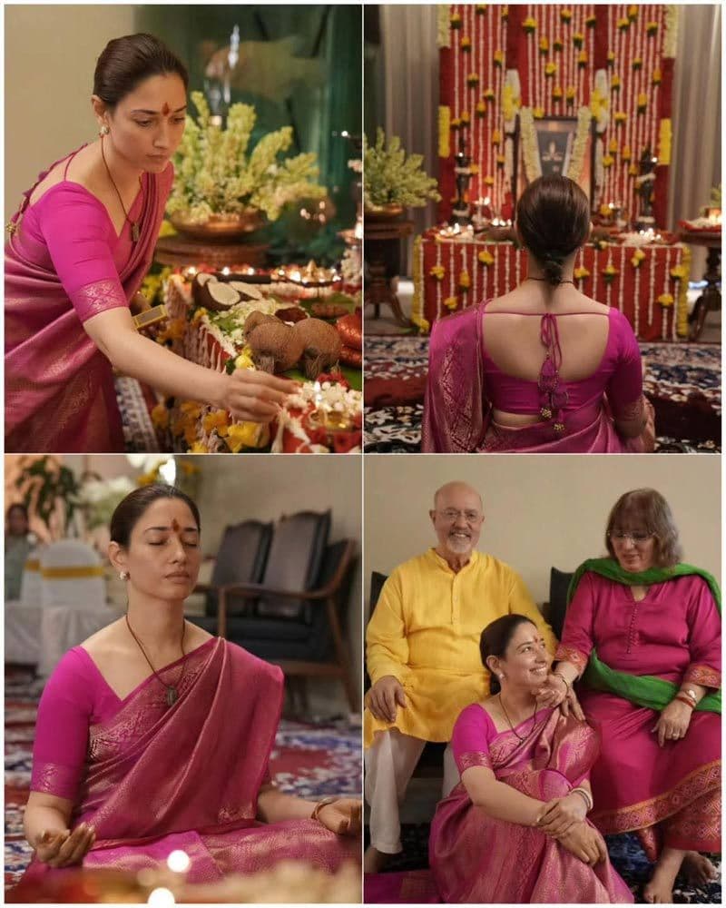 Tamannaah shares a serene glimpse from the Linga Bhairavi Devi Punya Pooja