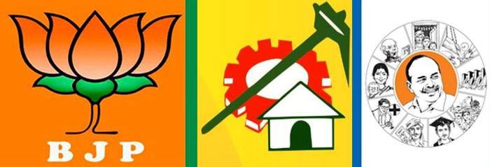 TDP, BJP and YSRCP Three Card Poker Game