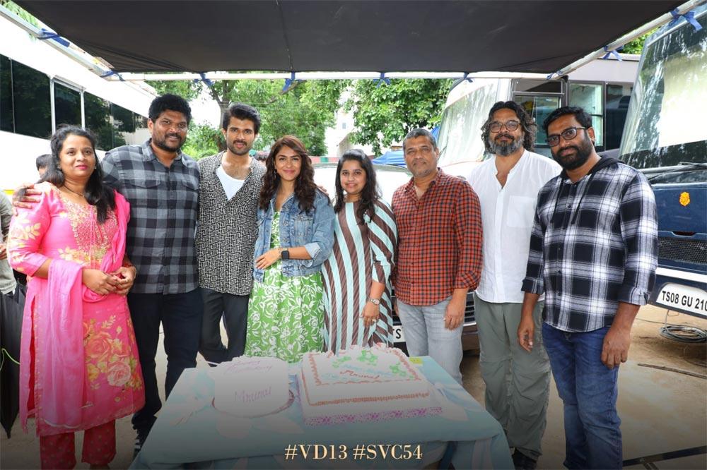 Team VD13 celebrated  Mrunal Thakur Birthday 
