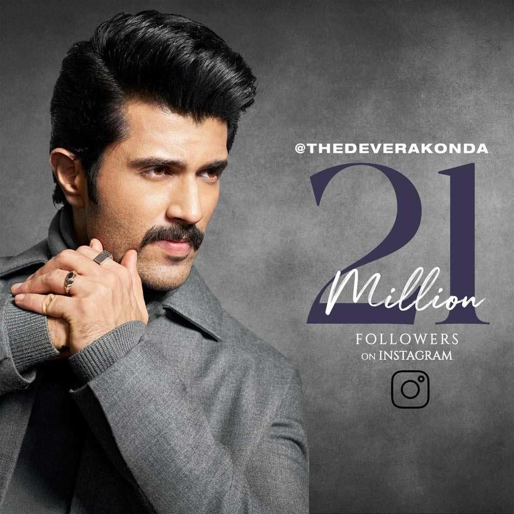 The Vijay Deverakonda Reaches 21 Million Followers