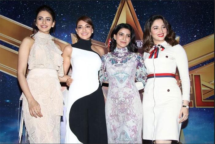 Tollywood Top Heroines in One Stage