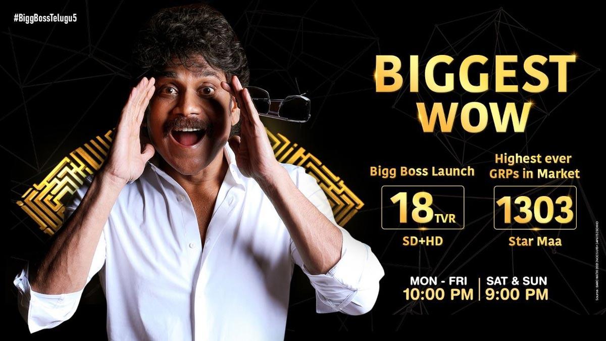 Top TRP for Bigg Boss season 5 grand opening episode