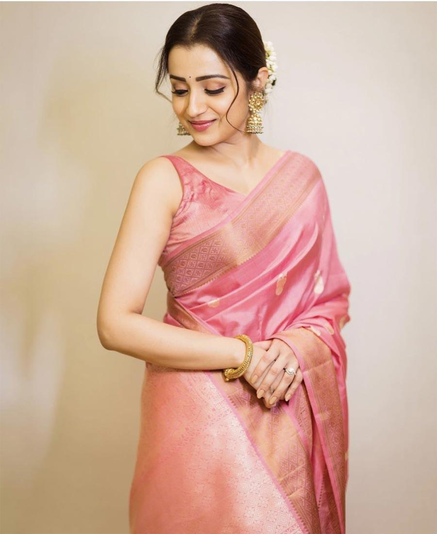 Trisha Mesmerises With Her Stunning Saree Look