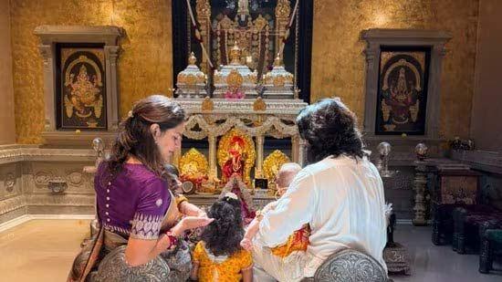 Krishnashtami celebrations at Megastar Chiranjeevi's home
