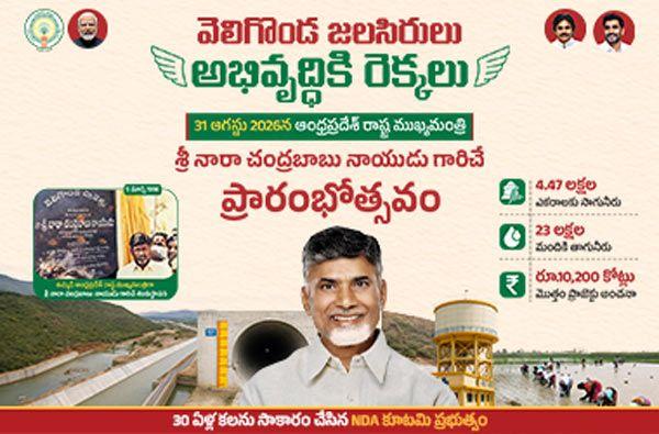 M Chandrababu Inaugurates the Veligonda Project