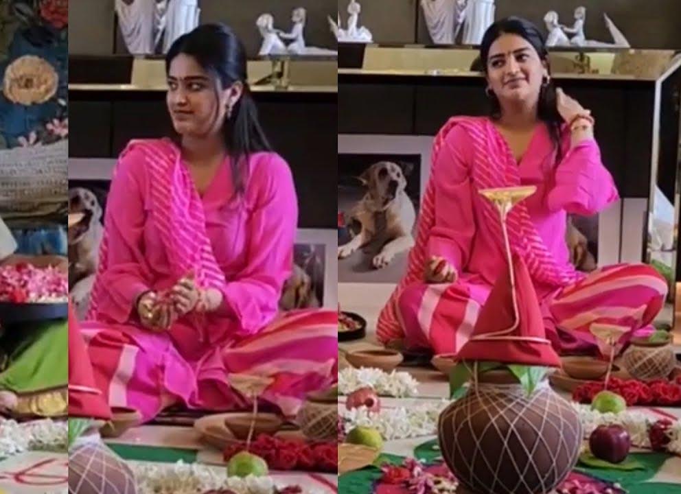 Venu Swamy Special Pooja At Nidhi Agarwal Hous