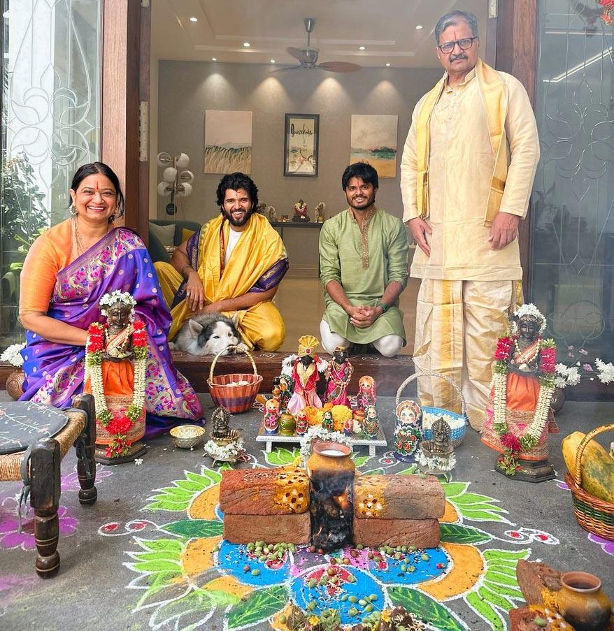 Vijay Devarakonda family Pongal celebration photos