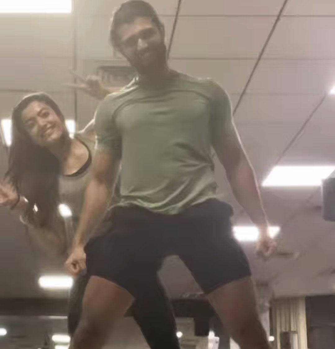 Vijay Devarakonda, Rashmika in a gym