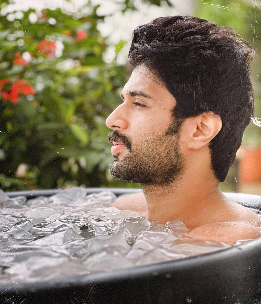 Vijay Deverakonda in ice tub