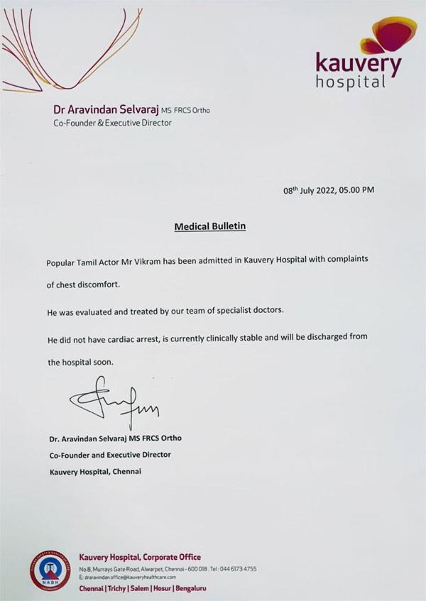 Vikram Safe: Doctors Health Bulletin
