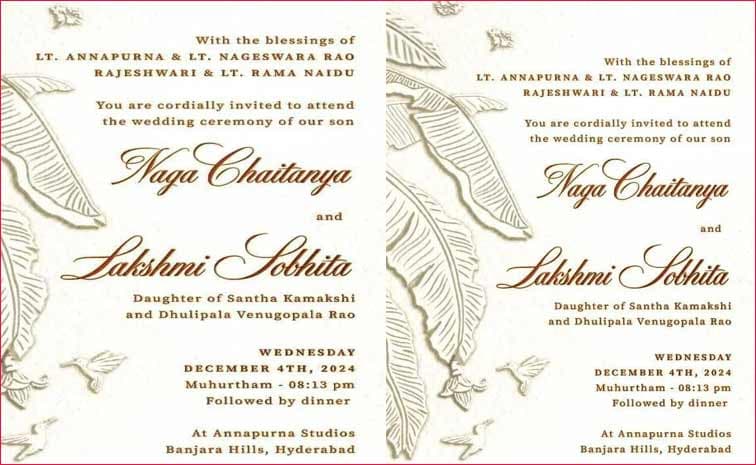 Yesterday was Akkineni, today Dhulipala wedding card is viral