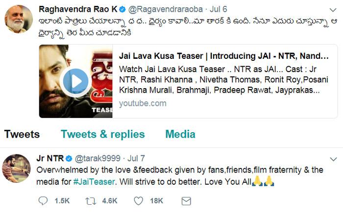 Young Tiger NTR Happy with Jai Teaser Success