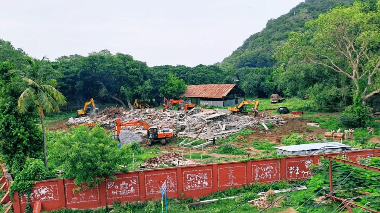 YSRCP allege Party Central Office Demolished