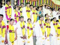 Elaborate arrangements for 'Kalyanamasthu'