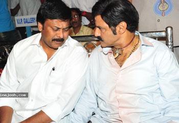 Balayya and Chiru laugh @ Dasari Comedy