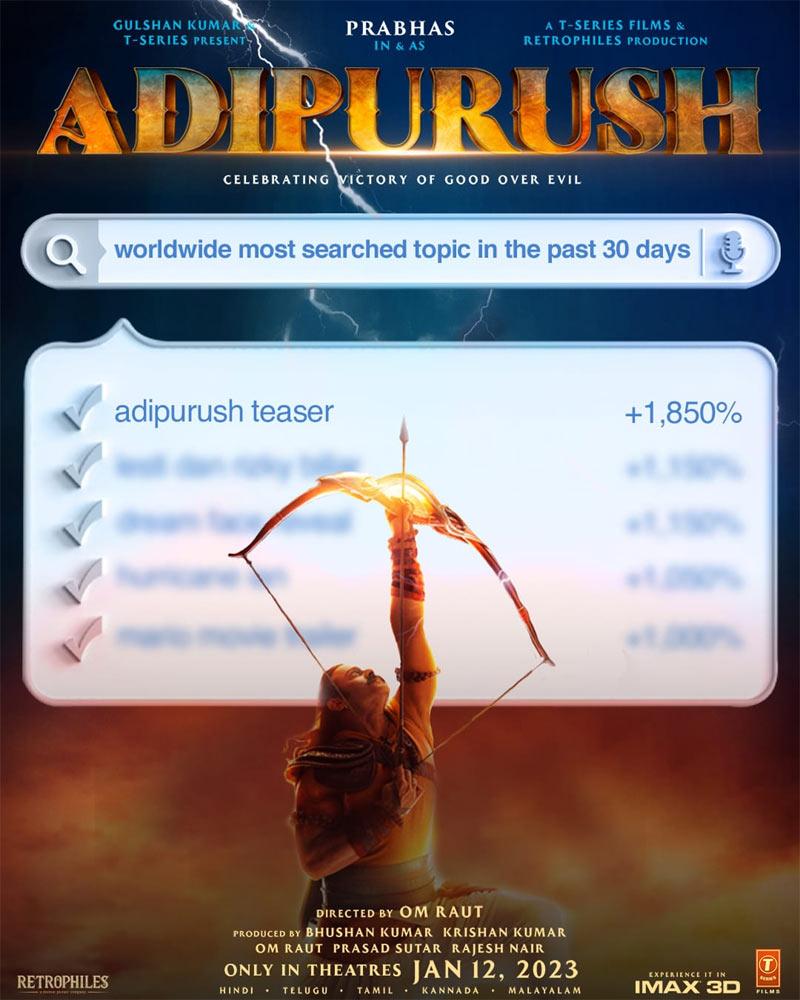 Adipurush trending across the world