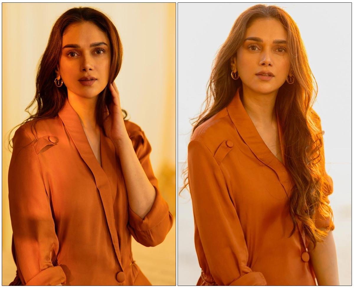 Aditi Rao Hydari Wows In Orange Dress