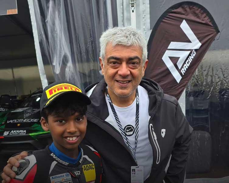 Ajith takes autograph from 13 year old racer