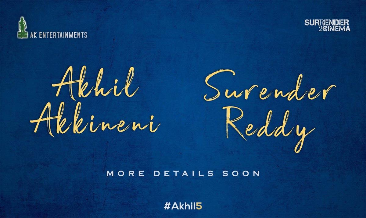 Surender Reddy Turns Producer For Akhil 5!