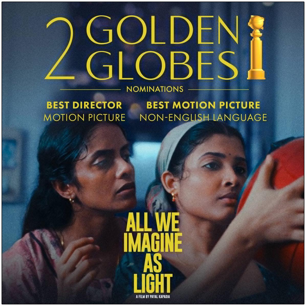 Payal Kapadia All We Imagine As Light Wins Two Golden Globe Nominations