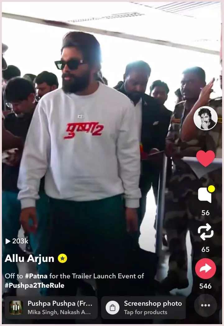 Allu Arjun joins Snapchat - comes with thrilling offer