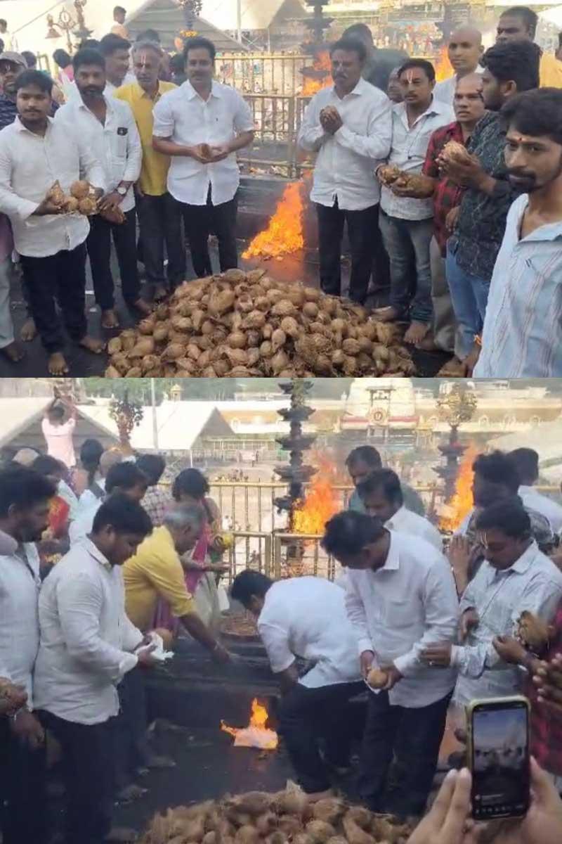 Prayers at Tirumala for AP CM Nara Chandrababu Naidu 75th Birthday
